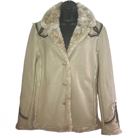 Vintage RARE Jessica By Christopher 100% Genuine Leather Jacket Size 10 - Picture 1 of 15